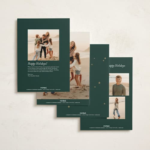 This is a juniper petite holiday cards with standard by Leia Matt called a place to grow printing on signature in petite