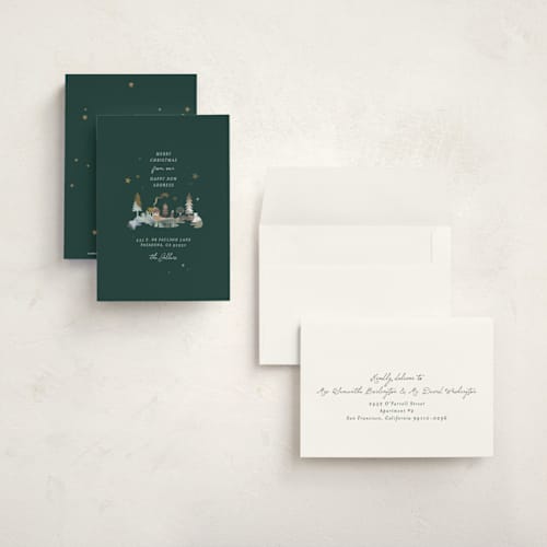 This is a juniper petite holiday cards with standard by Leia Matt called a place to grow printing on signature in petite