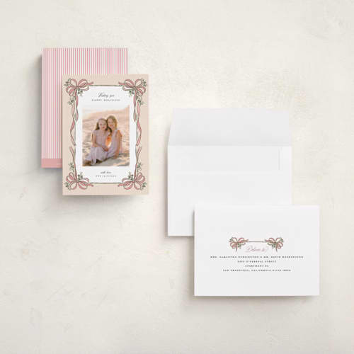 This is a ballet petite holiday cards with standard by Itsy Belle Studio called maison ruban printing on signature in petite