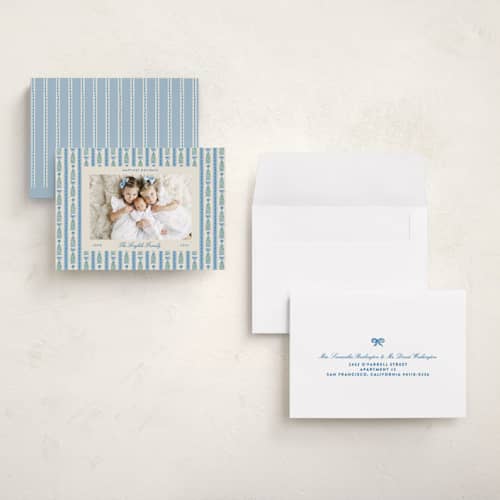 This is a ice petite holiday cards with standard by Pati Cascino called hollis printing on signature in petite