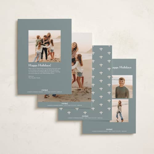 This is a pool petite holiday cards with standard by Chris Griffith called holiday band printing on signature in petite