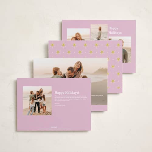This is a gumdrop petite holiday cards with standard by Amy Kross called clayton printing on signature in petite