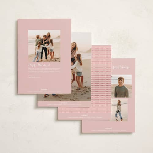 This is a rose petite holiday cards with standard by Karidy Walker called artisanal frame printing on signature in petite
