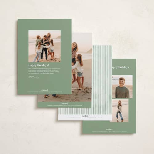 This is a forest petite holiday cards with standard by Petra Kern called calm wonderland printing on signature in petite