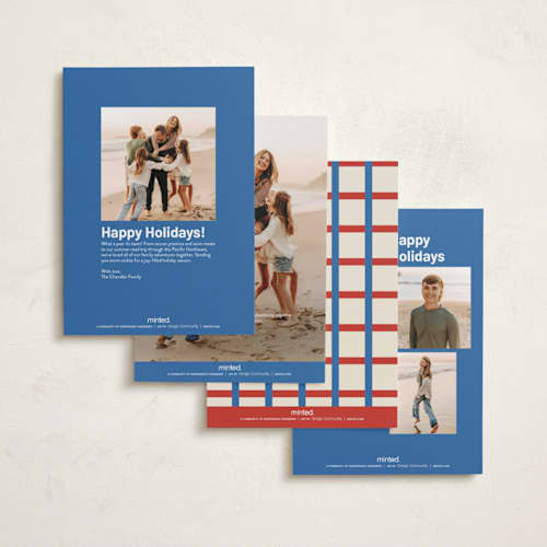 This is a americana petite holiday cards with standard by Inkblot Design called holiday poster printing on signature in petite