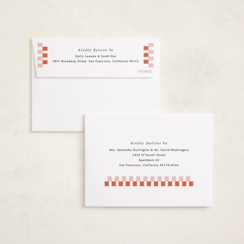 This is a orangesicle petite holiday cards with standard by Jackie Crawford called modern double stripe frame printing on recycled smooth signature in petite