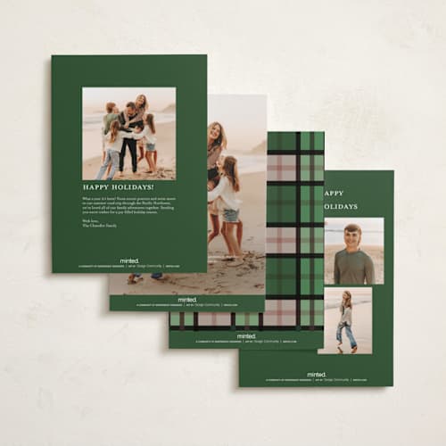 This is a snow petite holiday cards with standard by Morgan Kendall called window pane printing on signature in petite