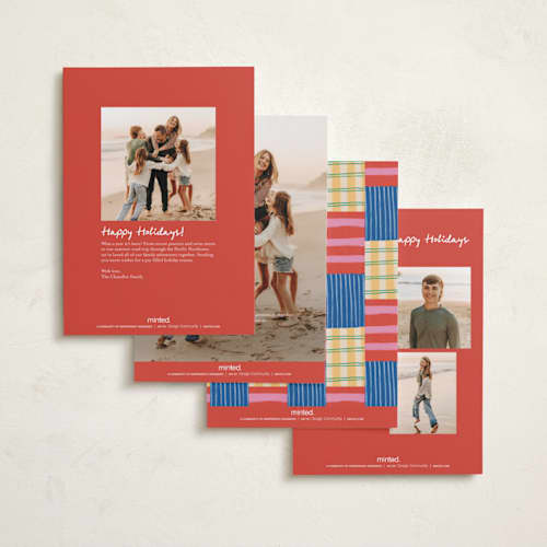 This is a cherry petite holiday cards with standard by Elly called pop printing on signature in petite