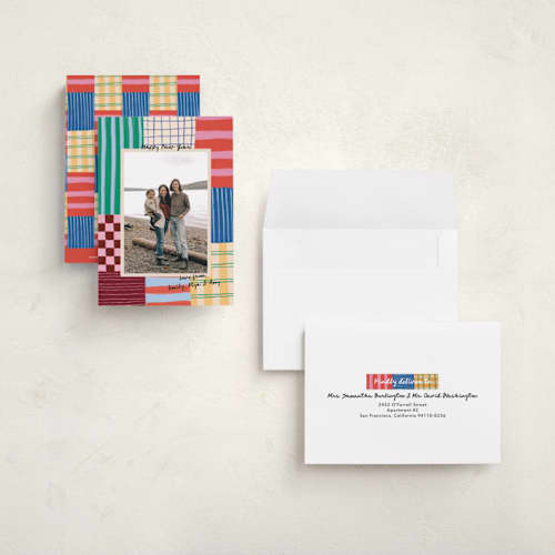 This is a cherry petite holiday cards with standard by Elly called pop printing on signature in petite