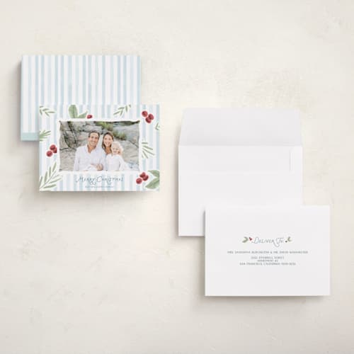 This is a coast petite holiday cards with standard by Kristen Juckiewicz called seaberry printing on signature in petite