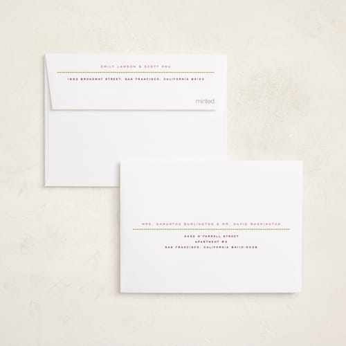 This is a candy cane petite holiday cards with standard by Jenna Holcomb called bold stripe printing on signature in petite
