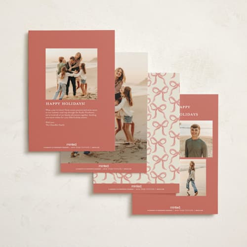 This is a candy petite holiday cards with standard by Jamie Alexander called parisian promenade printing on signature in petite