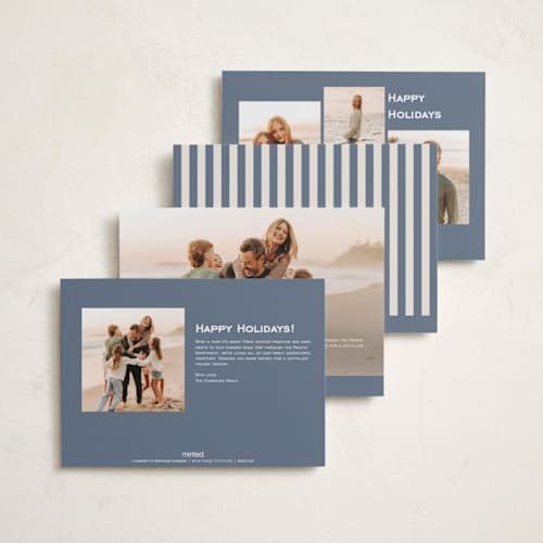 This is a sea petite holiday cards with standard by Jenna Holcomb called new home duo printing on recycled smooth signature in petite