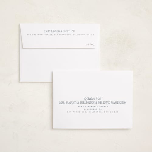 This is a sea petite holiday cards with standard by Jenna Holcomb called new home duo printing on recycled smooth signature in petite