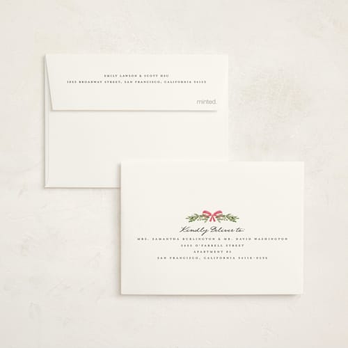 This is a candy petite holiday cards with standard by Petra Kern called la baita printing on signature in petite