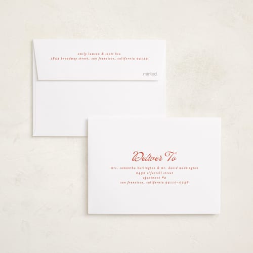 This is a peppermint petite holiday cards with standard by Ashley Iwafuchi called merry cheer printing on signature in petite