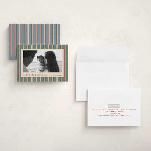 This is a pine petite holiday cards with standard by Amy Kross called atwood printing on signature in petite