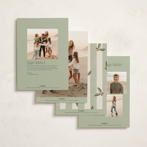 This is a stocking petite holiday cards with standard by Robert and Stella called striped type printing on signature in petite