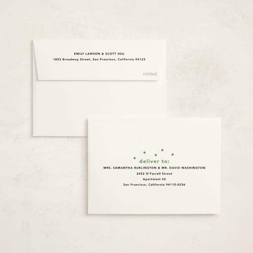 This is a pine petite holiday cards with standard by Lindsay Megahed called bright blocks printing on signature in petite