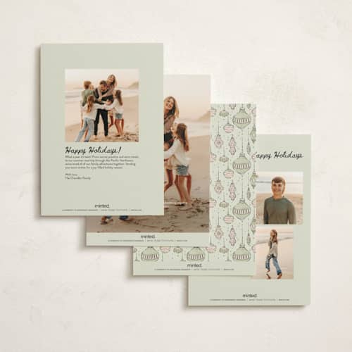 This is a mistletoe petite holiday cards with standard by Zove Ahhh called doodle the season printing on signature in petite