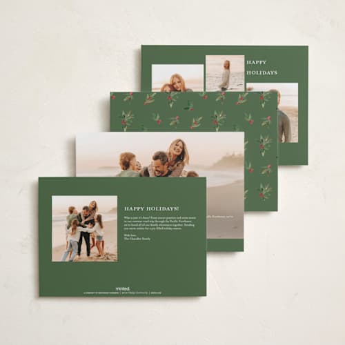 This is a snow petite holiday cards with standard by Itsy Belle Studio called winter branch printing on signature in petite