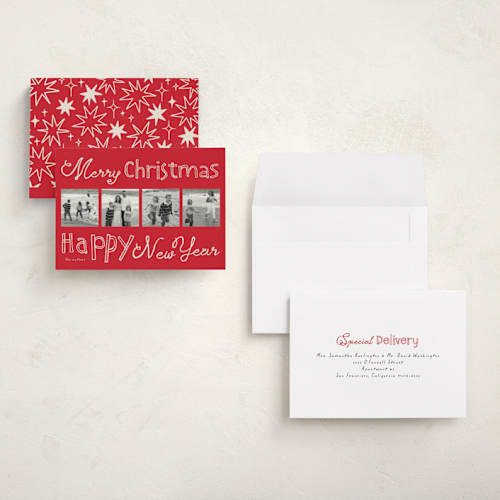 This is a santa petite holiday cards with standard by Vivian Yiwing called christmas!! printing on signature in petite