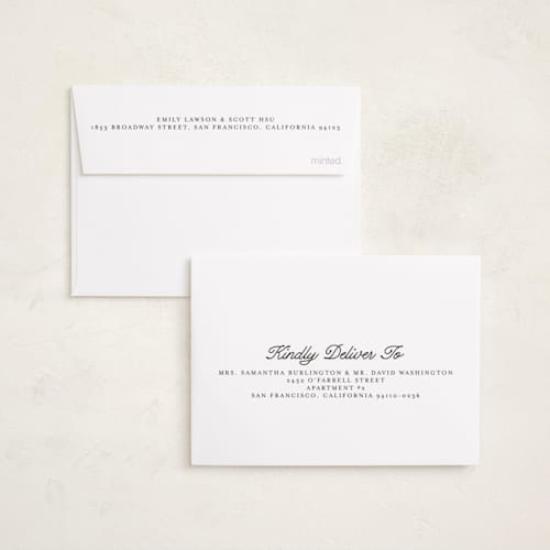 This is a ink petite holiday cards with standard by Anna Elder called a classic christmas printing on recycled smooth signature in petite