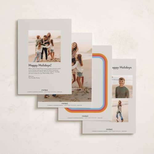 This is a confetti petite holiday cards with standard by Megan Davis called cortina printing on signature in petite