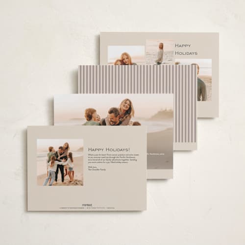 This is a eggnog petite holiday cards with standard by Angela Thompson called favorite four printing on signature in petite
