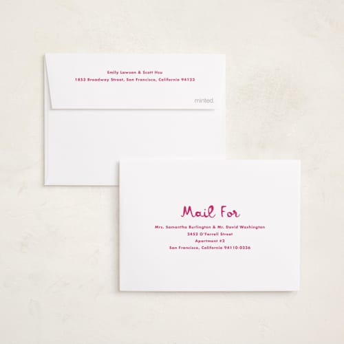 This is a sugar plum petite holiday cards with standard by Megan Davis called toboggan printing on signature in petite