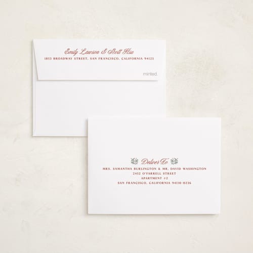 This is a snow petite holiday cards with standard by Robert and Stella called vienna printing on signature in petite
