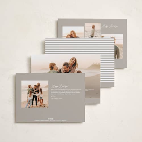 This is a snow petite holiday cards with standard by Angela Thompson called holiday gallery printing on signature in petite