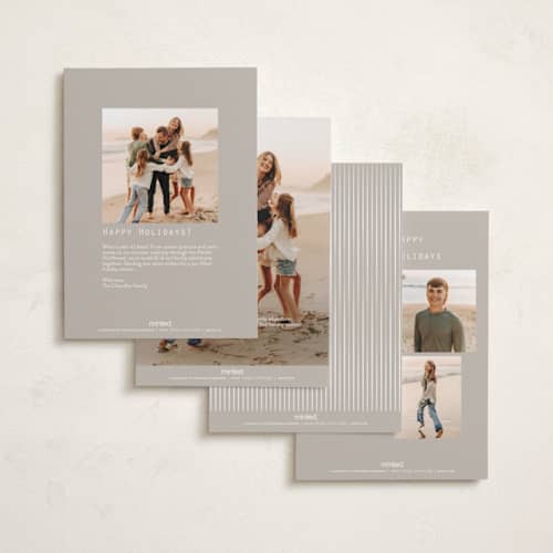 This is a snow petite holiday cards with standard by Orasie called merriest together printing on recycled smooth signature in petite