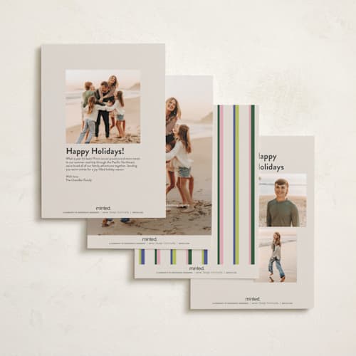 This is a spark petite holiday cards with standard by Kercia Jane called color notes printing on signature in petite