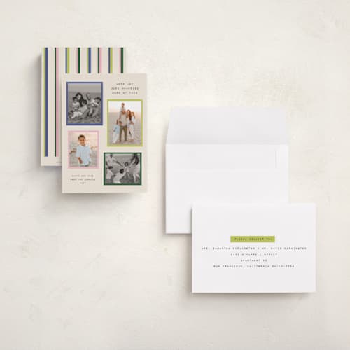 This is a spark petite holiday cards with standard by Kercia Jane called color notes printing on signature in petite