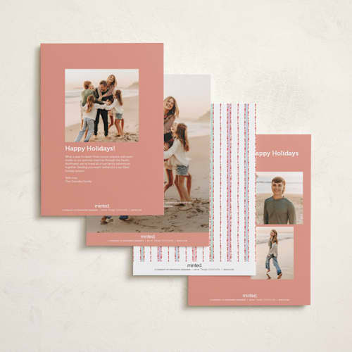 This is a peppermint petite holiday cards with standard by Paper Sun Studio called sweet dreams printing on signature in petite