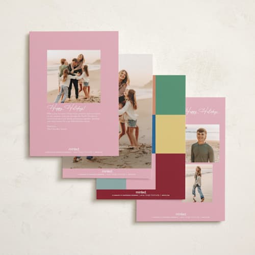 This is a confetti petite holiday cards with standard by Pati Cascino called joyful moments printing on signature in petite