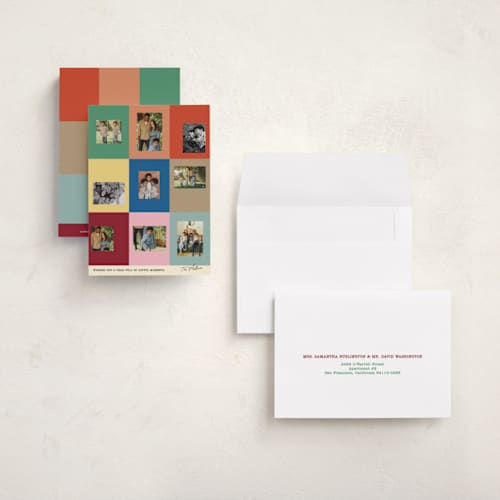 This is a confetti petite holiday cards with standard by Pati Cascino called joyful moments printing on signature in petite