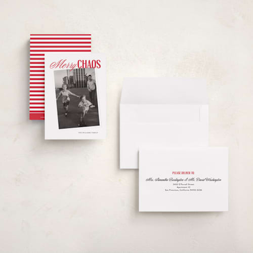 This is a holly berry petite holiday cards with standard by Holly Whitcomb called chester printing on signature in petite