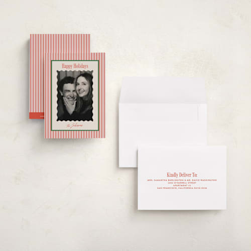 This is a cherry petite holiday cards with standard by Carolyn Nicks called belly laugh printing on signature in petite