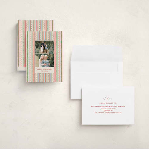 This is a vintage petite holiday cards with standard by Bethan called papier print printing on signature in petite