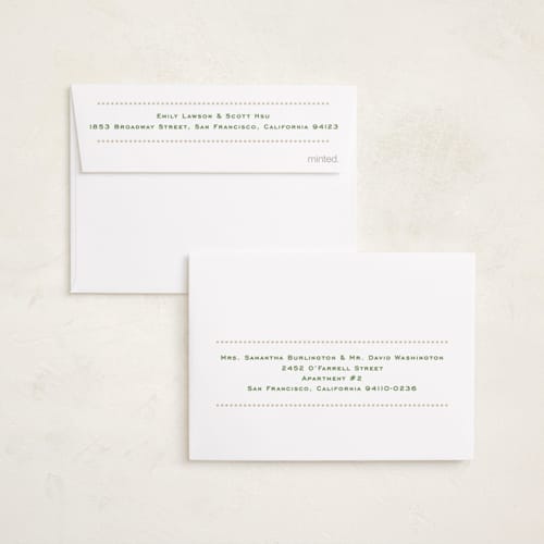 This is a garland petite holiday cards with standard by Pati Cascino called jasper printing on signature in petite