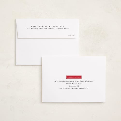 This is a poinsettia petite holiday cards with standard by Amy Kross called douglas printing on signature in petite