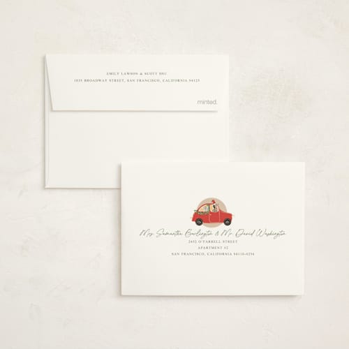 This is a pudding petite holiday cards with standard by samovilka called merriestmerry printing on signature in petite