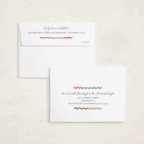 This is a jubilee petite holiday cards with standard by Kercia Jane called colorful beginnings printing on signature in petite