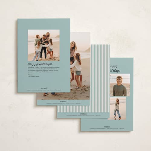 This is a cabana petite holiday cards with standard by Carolyn Nicks called striped delight printing on signature in petite