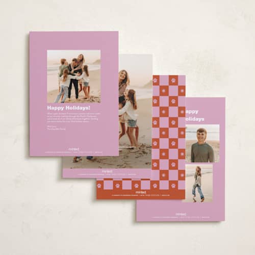 This is a berry petite holiday cards with standard by Inkblot Design called furever printing on signature in petite