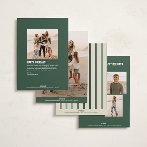 This is a forest petite holiday cards with standard by Ana de Sousa called contemporary new home printing on signature in petite