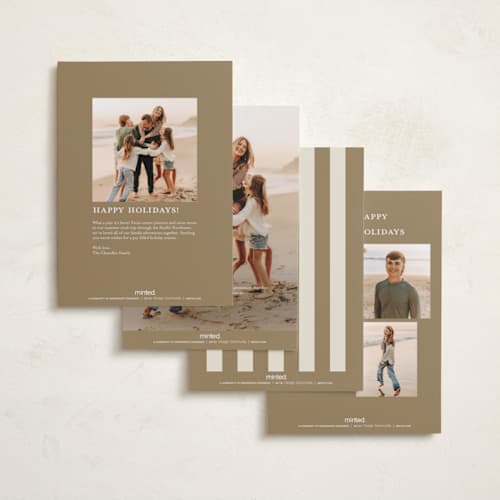 This is a snow petite holiday cards with standard by Kristie Kern called pomeroy printing on signature in petite