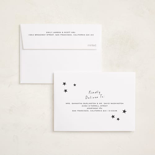 This is a coal petite holiday cards with standard by Lisa McLean called shine bright printing on signature in petite